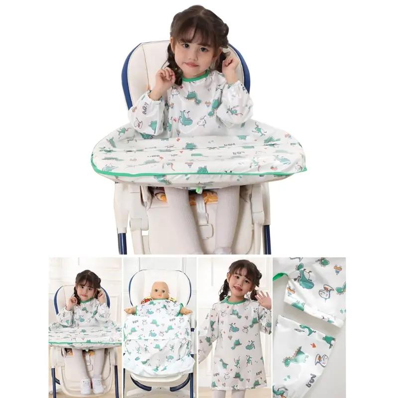 Adjustable Baby High Chair Bib Apron Protect Clothes & Chair from Food