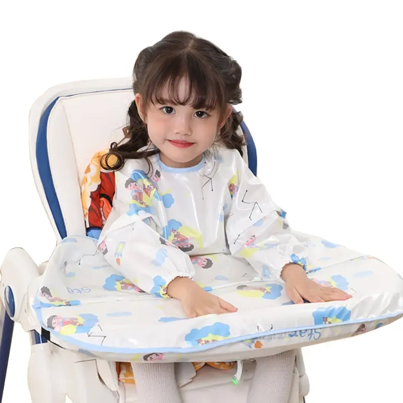 Adjustable Baby High Chair Bib Apron Protect Clothes & Chair from Food