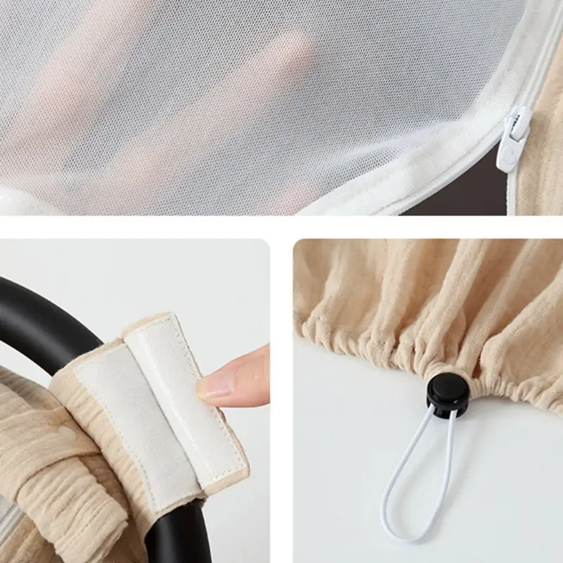 Stretchy Cotton Car  Canopy Breathable Cover with Convenient Peep Windows