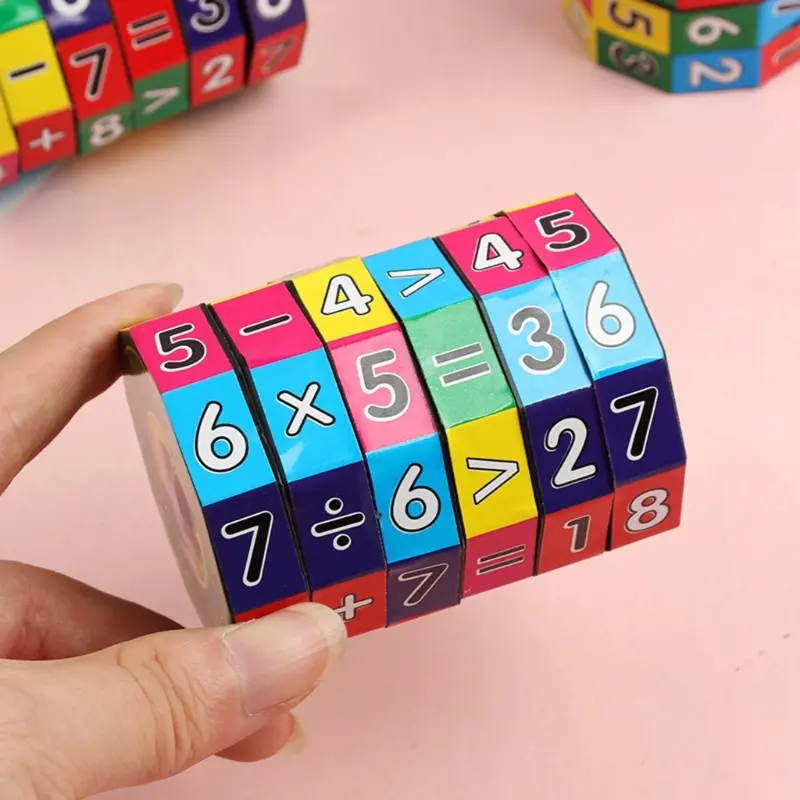 Montessori Magic Cube Math Toy Learning Puzzle Mathematics Operation Early Learning Toy Teaching Aid for Preschool Child