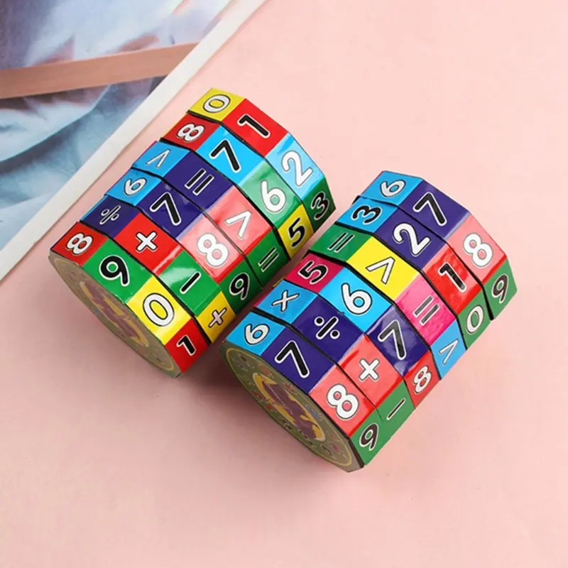 Montessori Magic Cube Math Toy Learning Puzzle Mathematics Operation Early Learning Toy Teaching Aid for Preschool Child