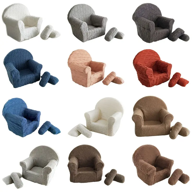3 Pcs Newborn Photography Props Baby Posing Sofa Pillow Set Infant Photo  Chair Decoration Fotografia Accessory Dropshipping