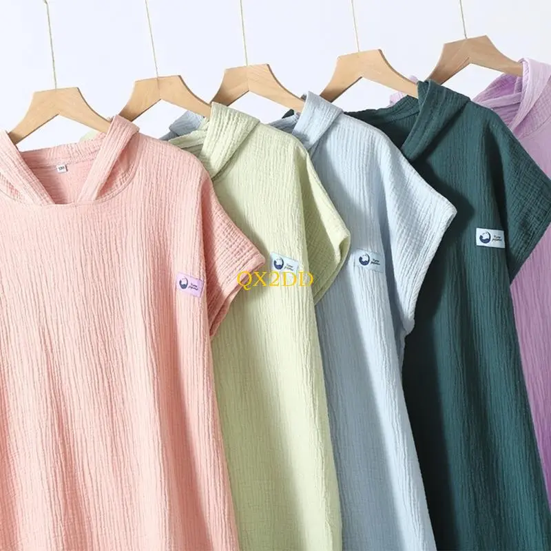 Cotton Hooded Cloak Bath Towel for Baby Breathable Cape Cloak Soft and Absorbent Bathrobe for Swimming Shower