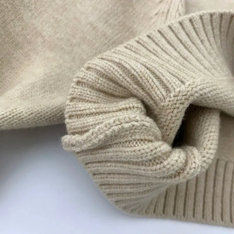Children Turtleneck Sweater Knitted Pullover Sweater Winter Warm Slip Over Outfit Long Sleeves Hoodies for Kids Age 1-6T