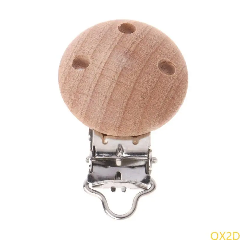 20pcs Nipple Chain Accessories BPA Beech Wooden Pacifier Clip Baby DIY