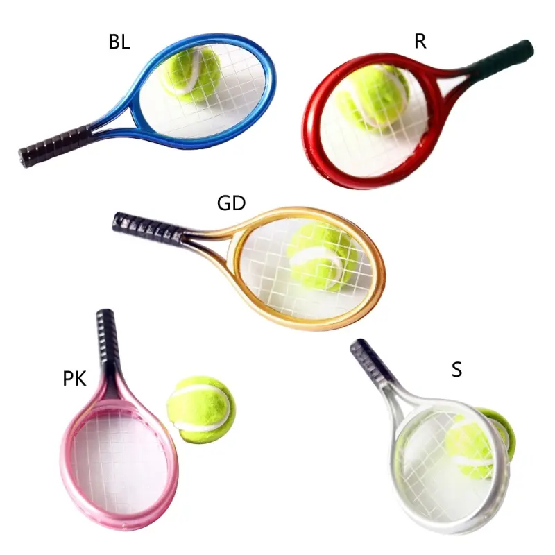 House Tennis Racket and Ball Set Mini Simulation Sports Equipment Outdoor Toddlers Newborn Photography Props Kit Dropshipping