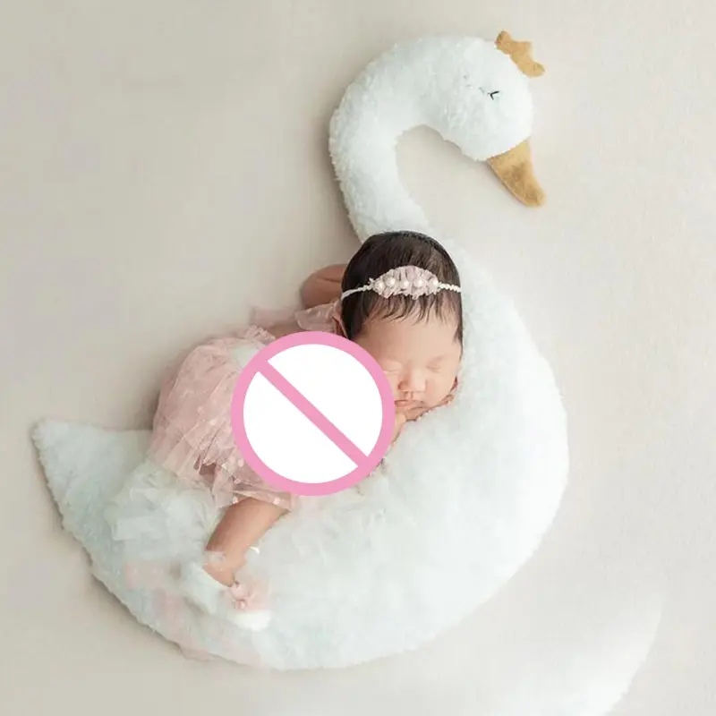 Newborn Baby Photoshoot Props Posing Pillows Swan Shape Cushion Pad for Infant Baby Photography Props Accessories Dropshipping