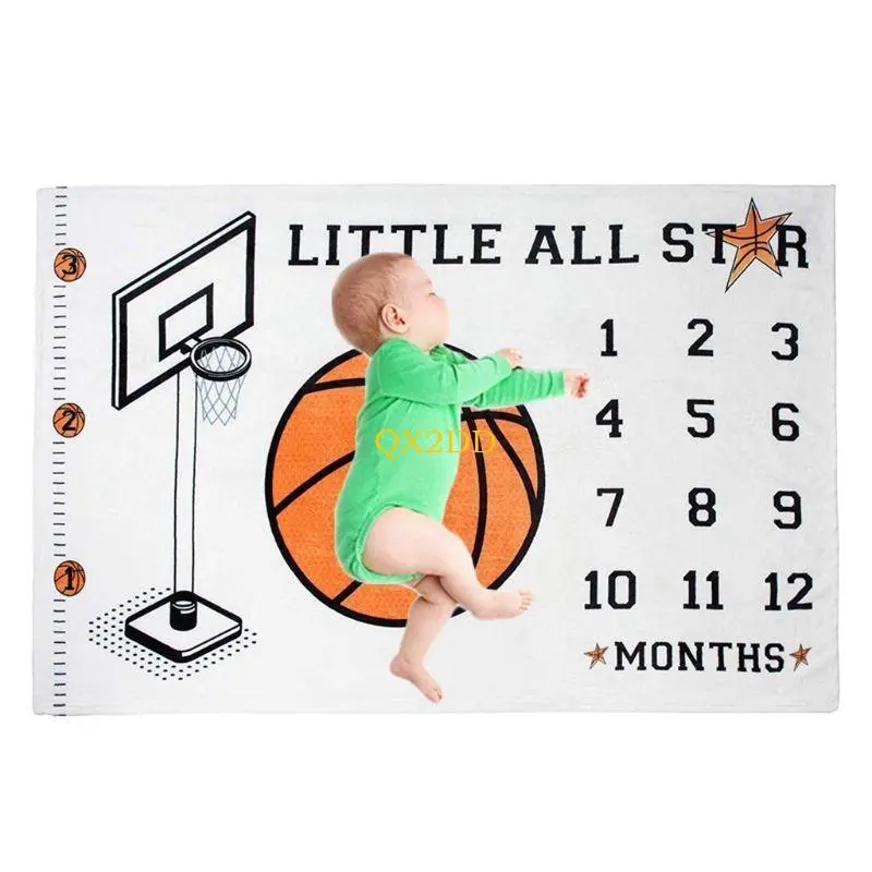 Baby Boys Monthly Record Growth Milestone Blanket Newborn Photography Prop Cloth