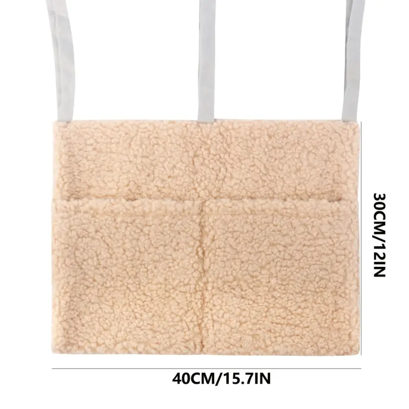 Practical Baby Crib Storage Bag Organizers Bedside Bag for Diapers & Small Items  2 Pockets Versatile Bedside