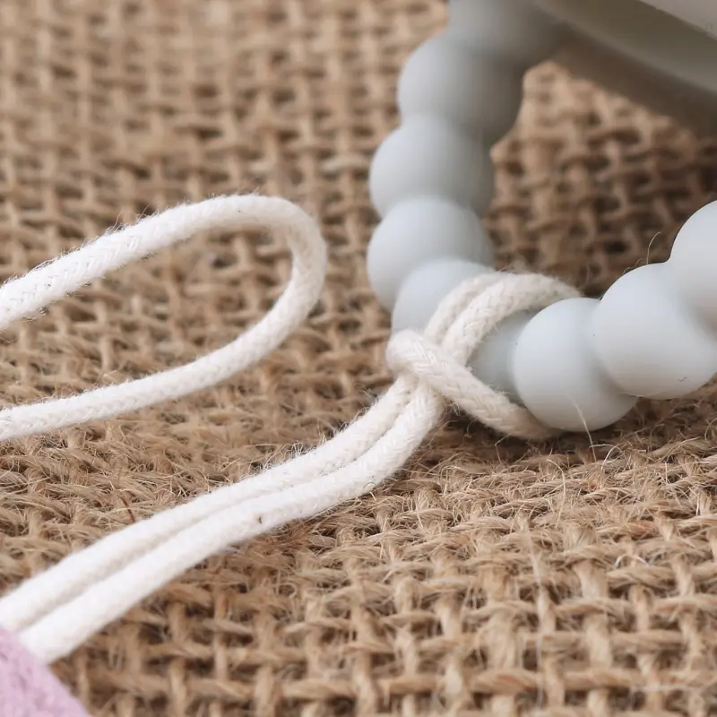 Pacifier Chain for Baby Cotton Pacifier Rope Teether Clip Chew Toy Organizer String Nipple Strap Newborn Teething Gift Dropship