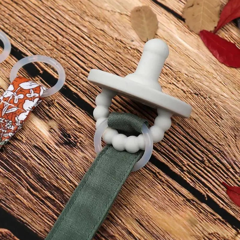 Cotton Linen Baby Pacifier Chain Clip Soother Nipple Holder Clasps Dummy  Attache  Feeding Dropshipping