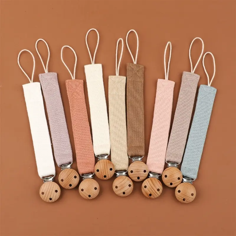 Cotton Linen Baby Pacifier Chain Clip Soother Nipple Holder Clasps Dummy  Attache  Feeding Dropshipping