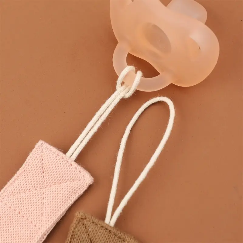 Cotton Linen Baby Pacifier Chain Clip Soother Nipple Holder Clasps Dummy  Attache  Feeding Dropshipping