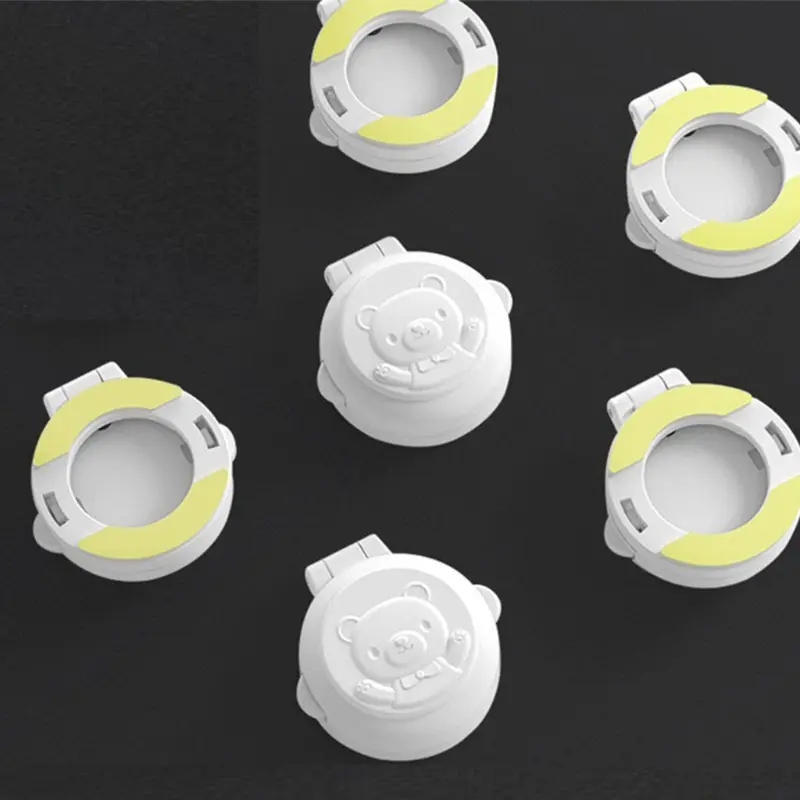 Lovely Bear Child Safety Locks Washing Machine Button Covers Baby Proofing Safety Locks for Latch for Toilet Trash Cans