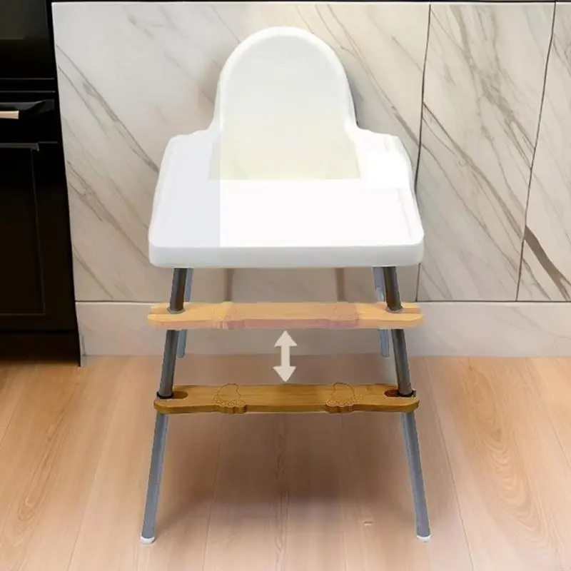 Wooden High Chair Footrest Adjustable Universal Baby High Chair Footrest