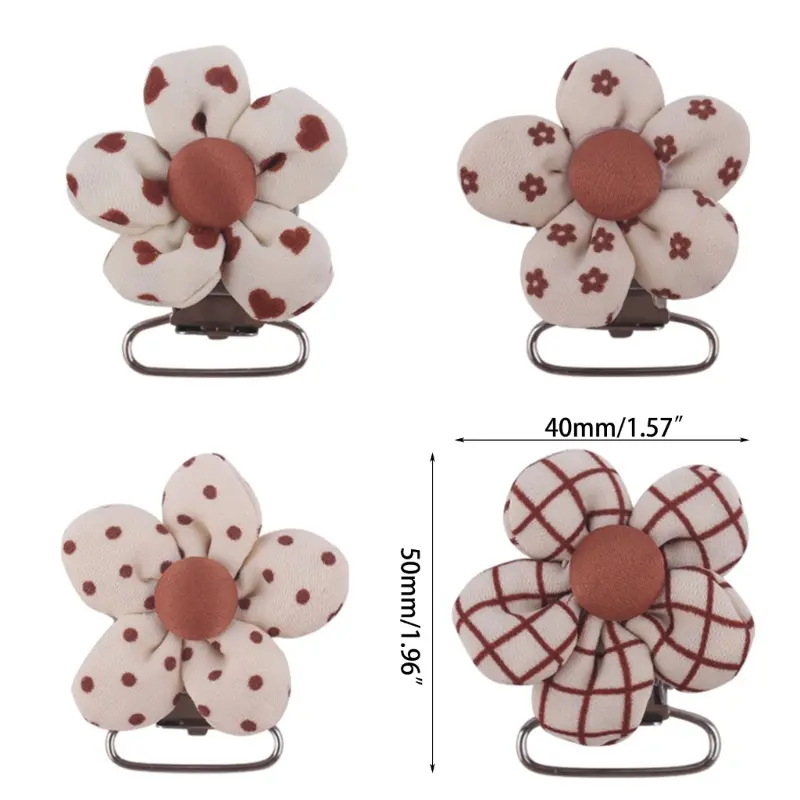 Upgraded Pacifier Clip Teething Grasping Toy Charm DIY Pacifier Clips Holder Accessories 4 Patterns Small & Cute Durable