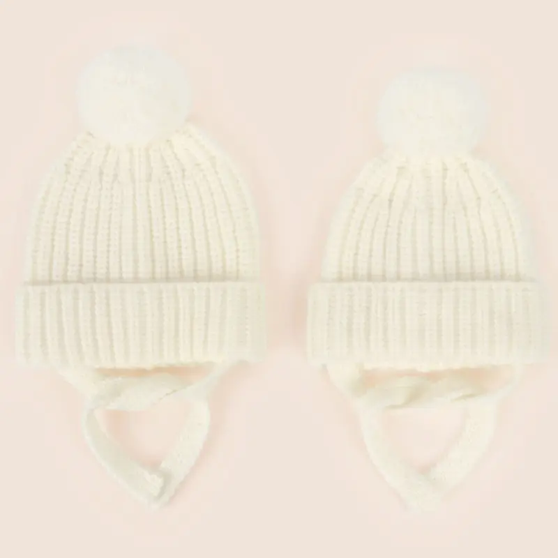 2Pcs Baby Warm Hat and Gloves Set Comfortable Daily Party Wear Bonnet Mitts for Boys Girls 0-3 Year