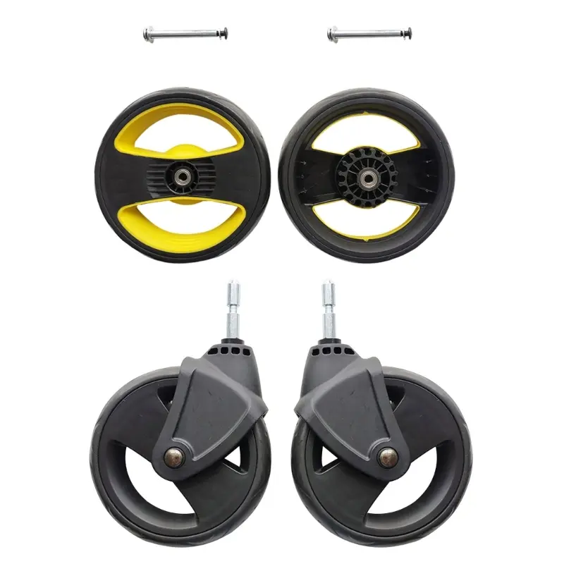 Baby Cart Stroller Wheels Trolley Stroller Wheels Front Or Back Wheels Baby Cart Pram Accessories Plastic Material