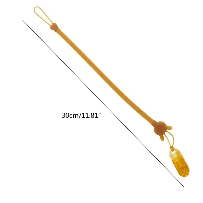 Baby Pacifier Clip Chain Soft Silicone Infant Soother Strap Anti-lost Lanyard