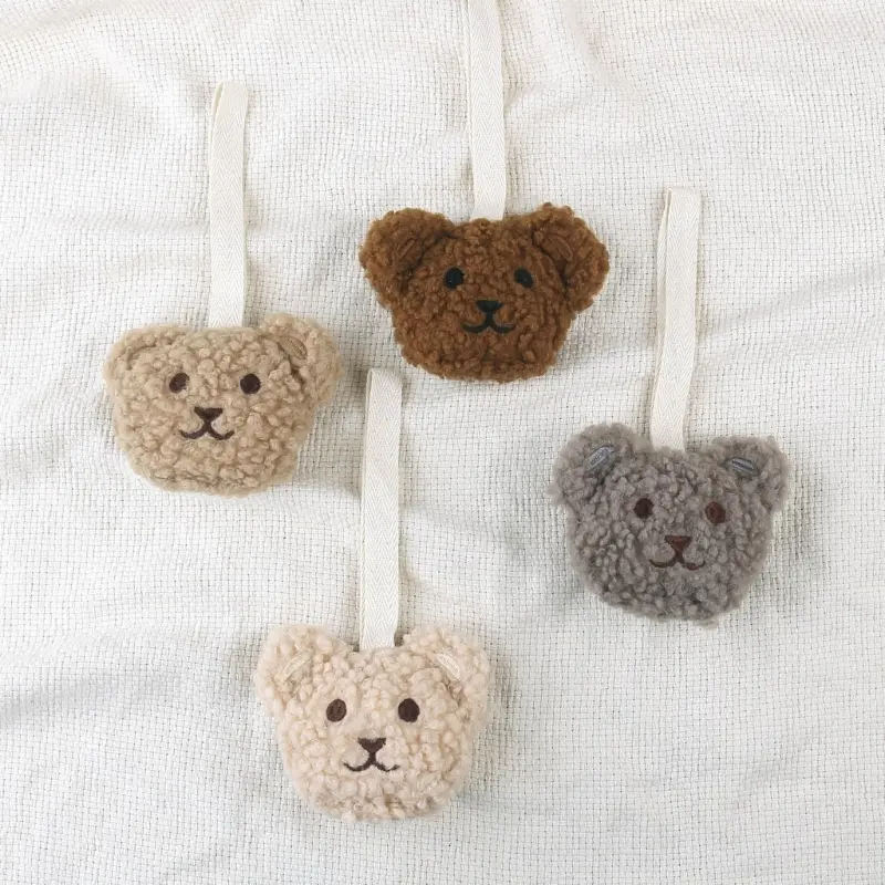 Plush pacifier holder Pacifier leash with stuffed animal appearance Nursery decor pacifier holder Newborn pacifier strap Toddler