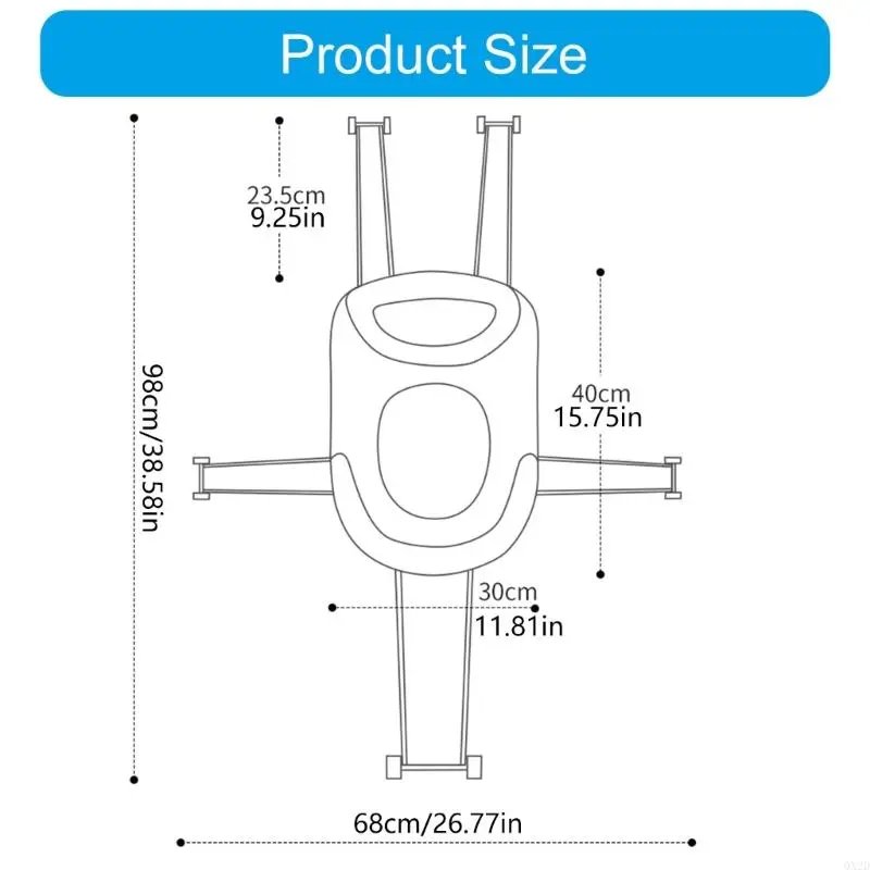 Cartoon Baby Bathtub Net Pocket Adjustable Shower Net Bed Five Designing Secure Bathing Solution for Newborns