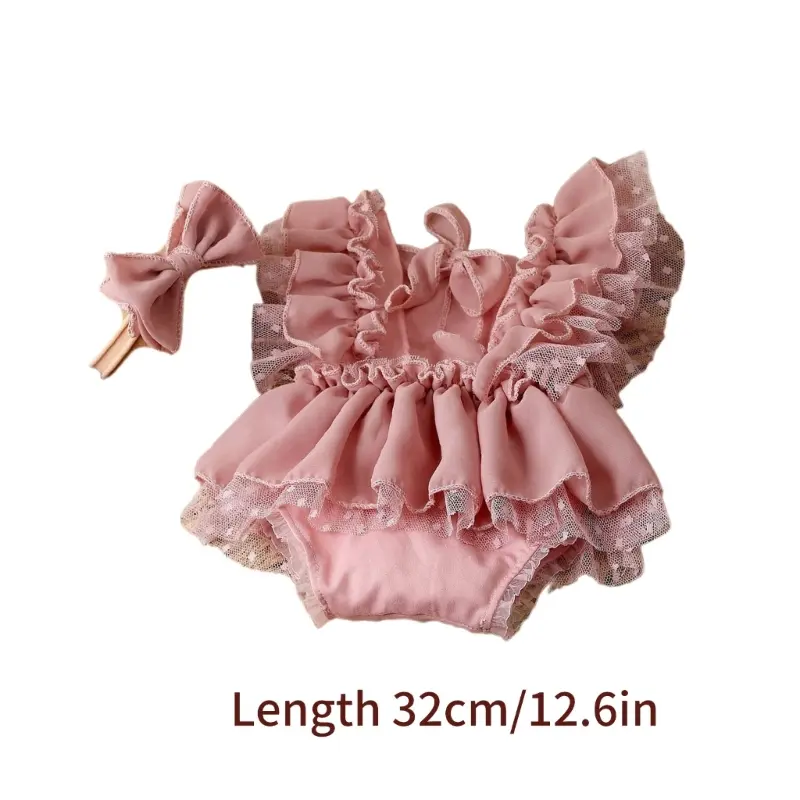 Infant Romper Dress Photo Costume Hairband Photoshoots Props Newborn Shower Gift Dropshipping