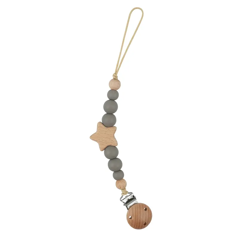 Baby Anti-drop Chain Pacifier Clips Silicone Beads Infant Nipple Appease Soother Chain Clips Dummy Holder Nipple Clip Dropship
