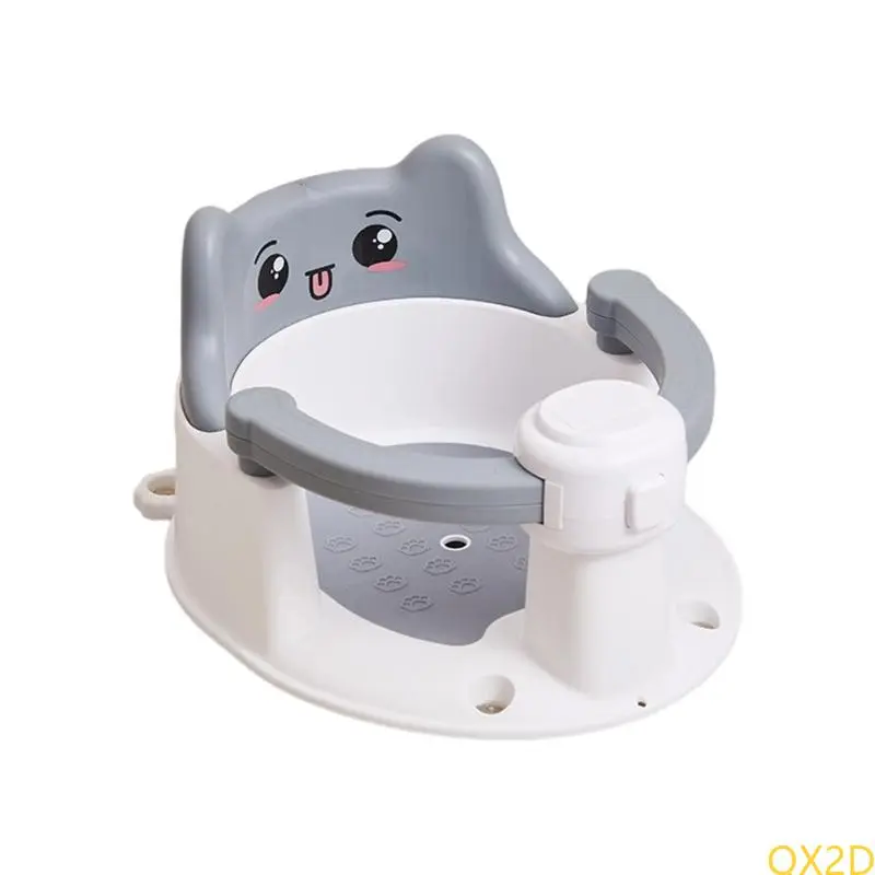 Infant Bathtub Baby Bath for Baby 6-15Months Provides Backrest Support Easy to Remove with Suction Cups