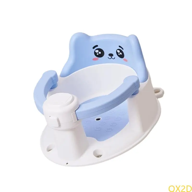 Infant Bathtub Baby Bath for Baby 6-15Months Provides Backrest Support Easy to Remove with Suction Cups