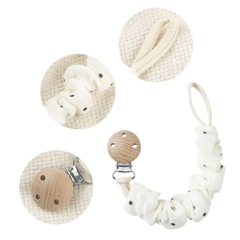 Wrinkles Pacifier Clips Paci Holder & Leash for Boys & Girls Baby Teethers Gift