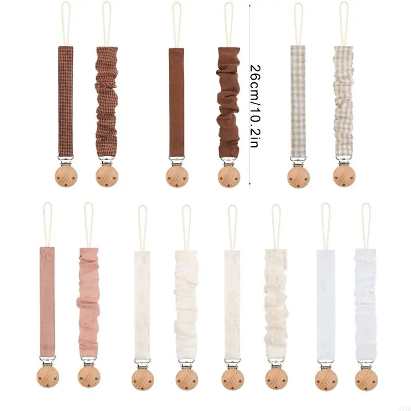 Stylish Pacifier Chain for Baby 2Pcs Infants Soothing Toy Lanyard Rope Anti Fall