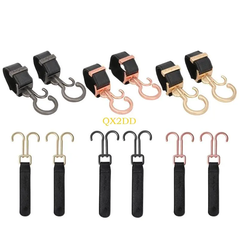 2pcs/pair Baby Strollers Hook Strong Load Organiser Hangers with 360 Rotation