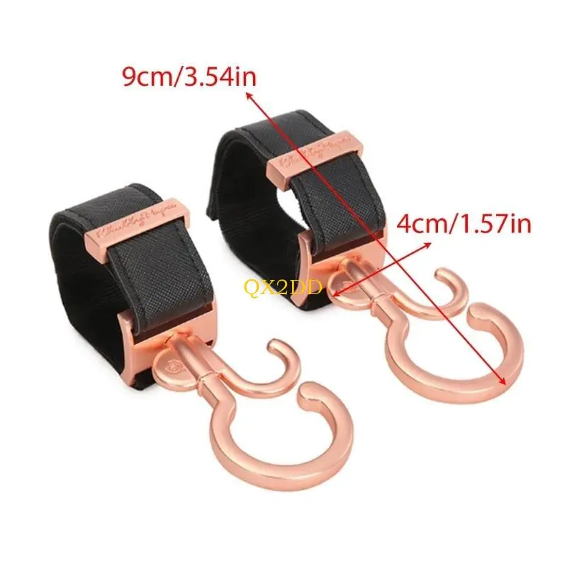2pcs/pair Baby Strollers Hook Strong Load Organiser Hangers with 360 Rotation