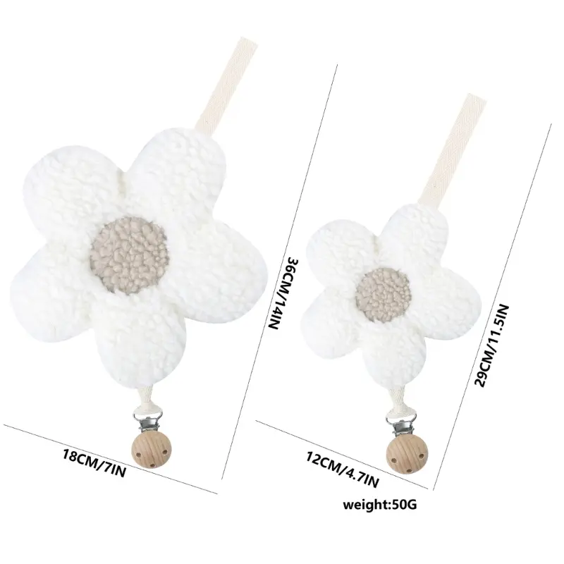 Baby Pacifier Clip Chain Pendant Soft Flower Shaped Pacifier Clip Holder Strap  Hanging Decorations Infant Pacifier Accessories