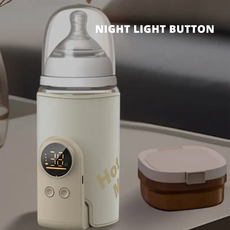 USB Multifunctional Baby Feeding Bottle Warmer Intelligent Constant Temperature Control Built-in High Capacity Battery
