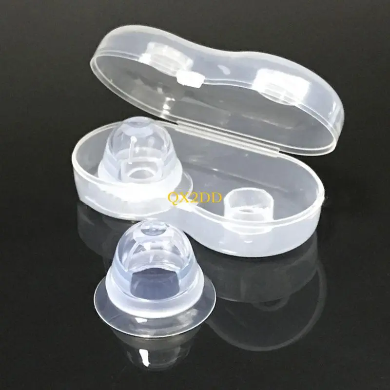 1 Pair Silicone Nipple Corrector Nipple Sucker Puller Aspirator for Correction Flat Inverted Nipples Breast Women