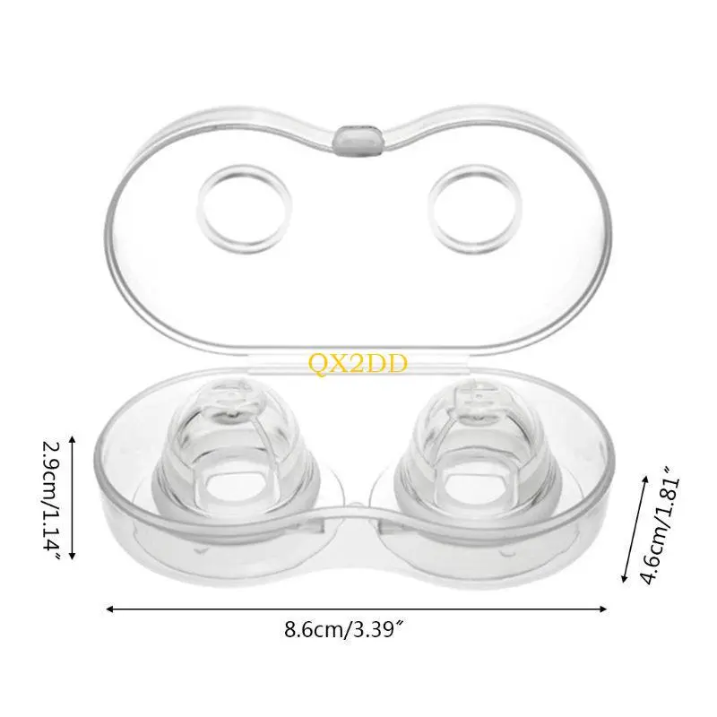 1 Pair Silicone Nipple Corrector Nipple Sucker Puller Aspirator for Correction Flat Inverted Nipples Breast Women
