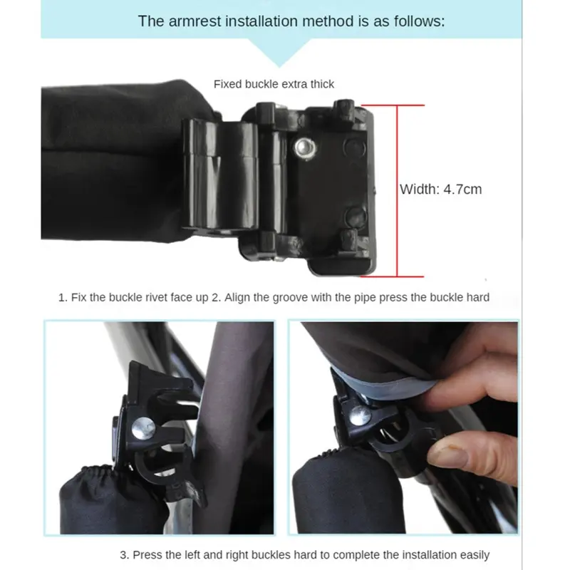 Baby Stroller Handle Black Removable Armrest Bumper Pushchairs Front Armrest Stroller Armrest Accessories Dropshipping