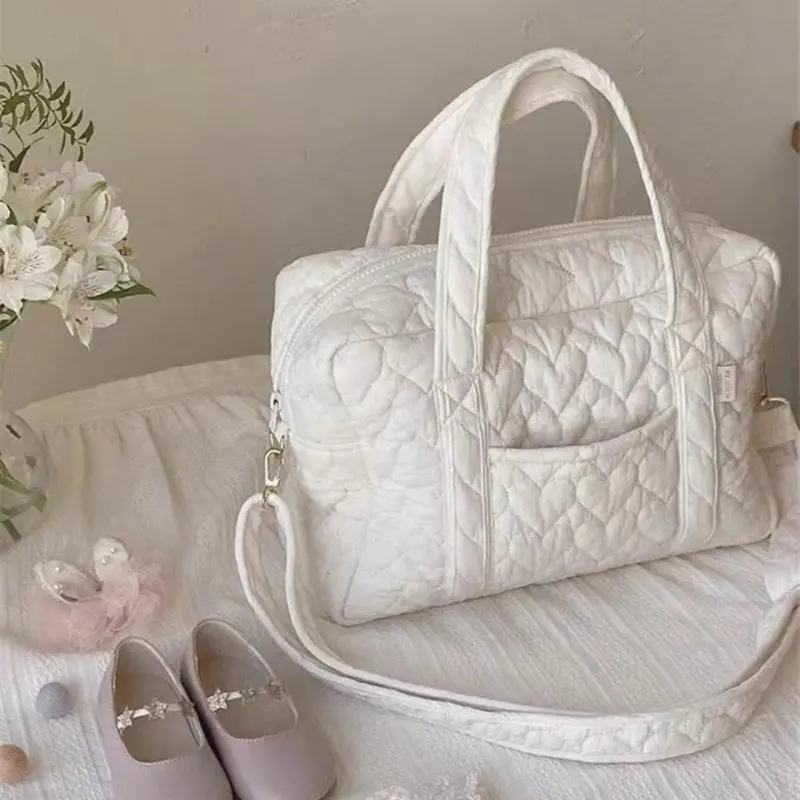 Large Capacity Mom Bag Diaper Bag Women Crossbody Bag Travel Storage Bag Lightweight Shoulder Bags Solid Color Handbag
