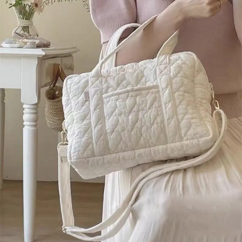 Large Capacity Mom Bag Diaper Bag Women Crossbody Bag Travel Storage Bag Lightweight Shoulder Bags Solid Color Handbag