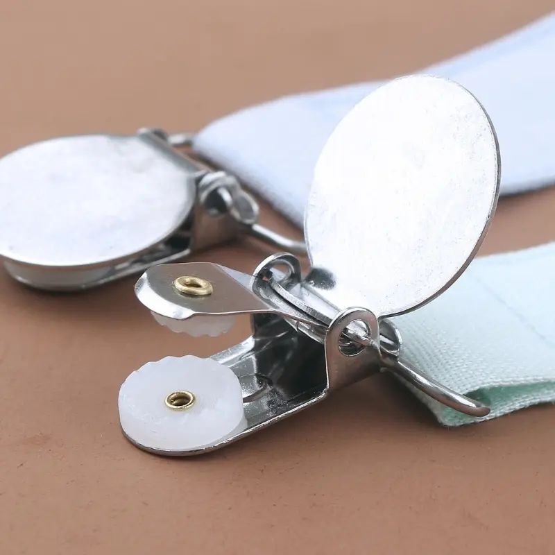 4 pcs/ 1pc Baby Pacifier Clip Chain Ramie Cloth Country Style Nipples Holder Dummy Steel Pacifier Clip Soother Chain Christmas