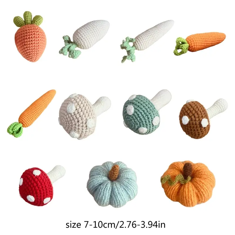 Baby Photo Knit Props Soft Texture Comfortable Posing Aid for Newborns  Soft Knit Pumpkin Shape Baby Posing Accessory