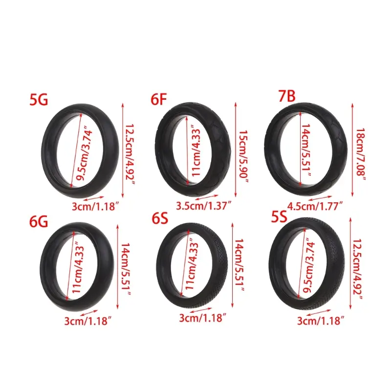 Long Lasting Rubber Tyre Cover Wheel Casing Elastic Wear Resistant for Stroller
