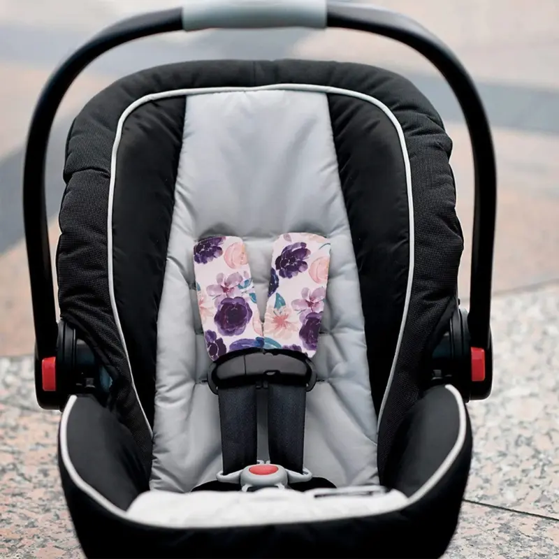 Strap Cover for Baby Stroller & Pushchair Cartoon Shoulder Pads Belt Covers 2PCS for Most Brand Infant Stroller Car