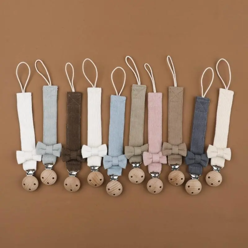 Portable Pacifier Strap Infant Pacifier Lanyard Teething Toy Holder Bow Designs