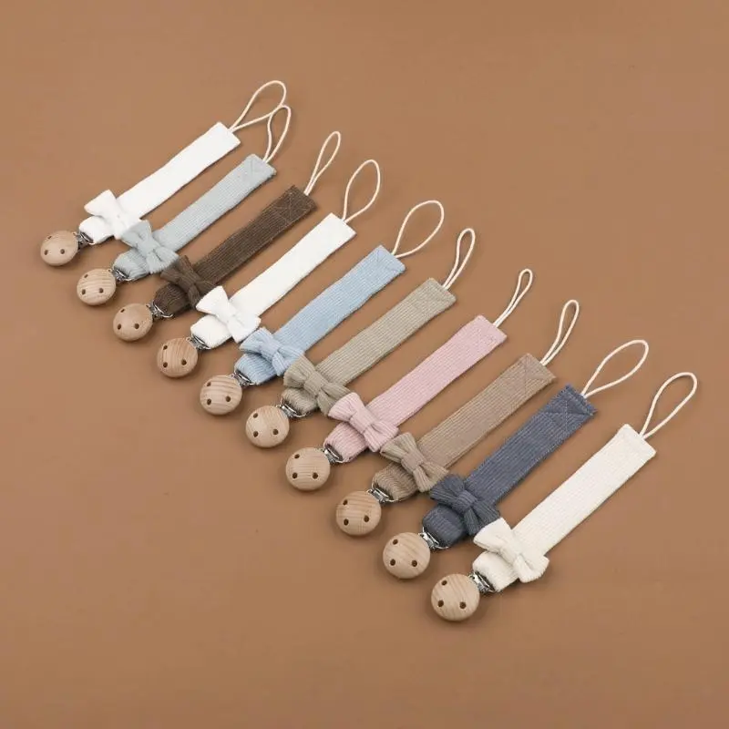 Portable Pacifier Strap Infant Pacifier Lanyard Teething Toy Holder Bow Designs