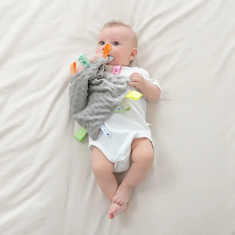 Baby Appease Towel Soft Soother Teether Infants Comfort Sleeping Nursing Cuddling Square Sensory Security Blanket Toys Dropship