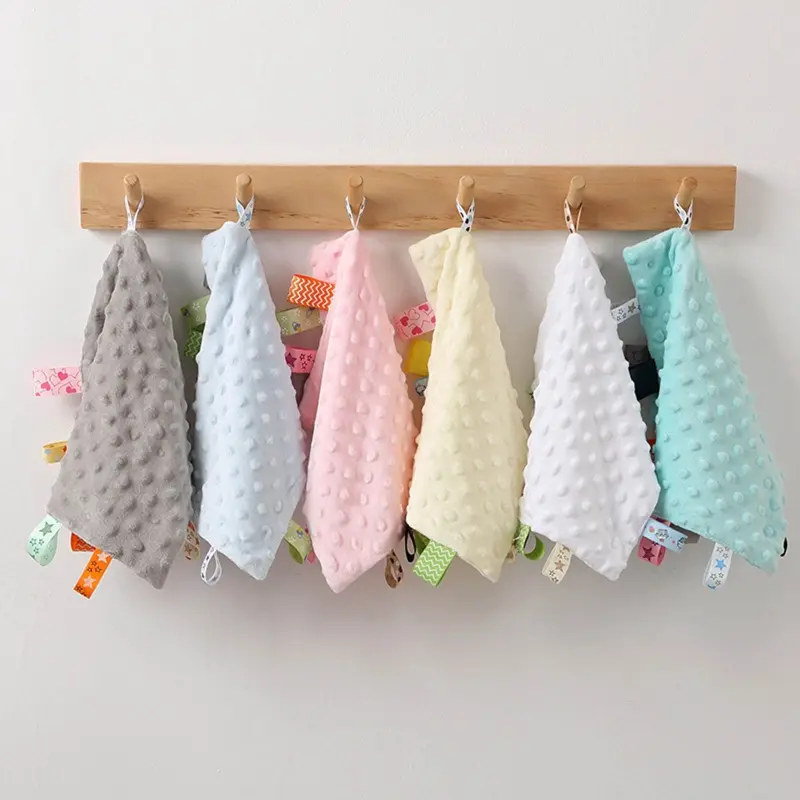 Baby Appease Towel Soft Soother Teether Infants Comfort Sleeping Nursing Cuddling Square Sensory Security Blanket Toys Dropship