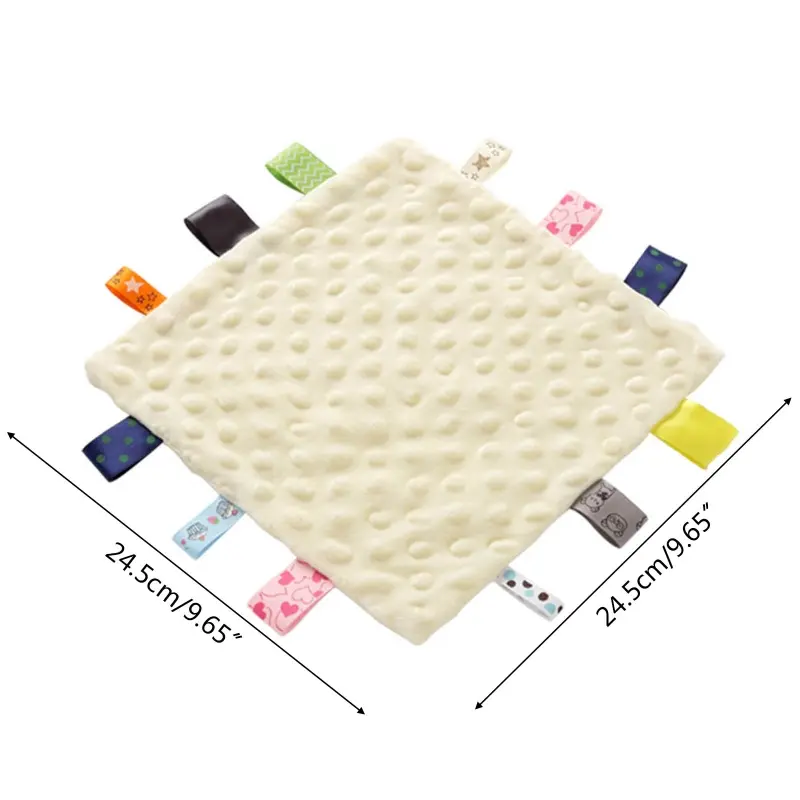 Baby Appease Towel Soft Soother Teether Infants Comfort Sleeping Nursing Cuddling Square Sensory Security Blanket Toys Dropship