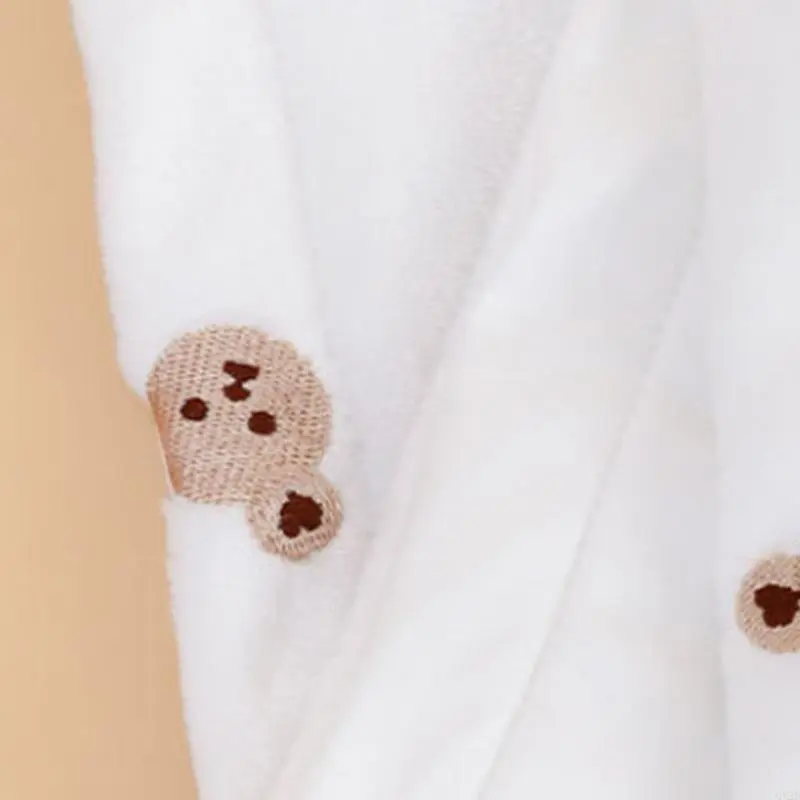 Flannel Children Blanket with Delightful Embroidered Bear Warm & Safe Blanket